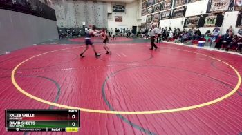 108-114 lbs Round 1 - Kaleb Wells, Roosevelt vs David Sheets, Holy Family