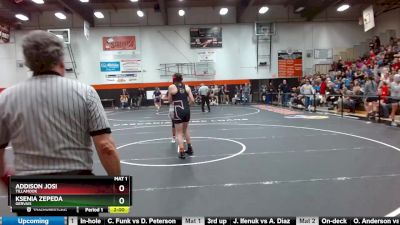 155 lbs Quarterfinal - Addison Josi, Tillamook vs Ksenia Zepeda, Gervais