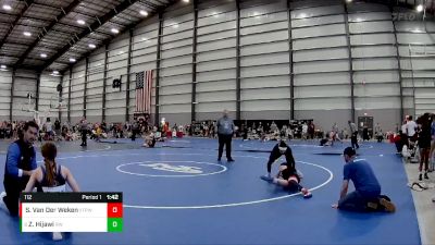 112 lbs Cons. Semi - Zainab Hijawi, Relentless Wrestling vs Samantha Van Der Weken, Virginia Team Predator Wrestli