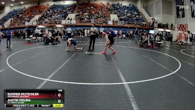 106 lbs Semifinal - Austin Molina, St. Mary`s Ryken vs Summer Mutschler, Archbishop Spalding