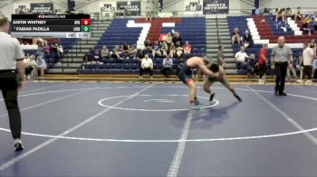 157 lbs Quarterfinal - Fabian Padilla, Life University vs Justin Whitney, Brewton-Parker (ga)