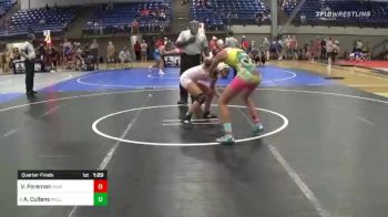 109 lbs Quarterfinal - Veil Foreman, Unattached vs Anna Cullens, Wellington Wrestling