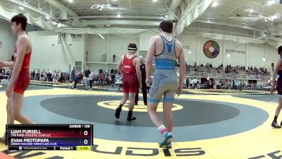 138 lbs Quarterfinal - Liam Pursell, The Barn Athletic Club LLC vs Evan Protopapa, Green Machine Wrestling Club