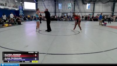 155 lbs Semifinal - Allyssa Johnson, University Of Jamestown vs Olivia Fausnaugh, Iowa Central Community College