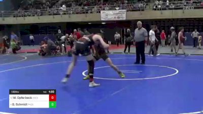 130 lbs Round Of 16 - Wyatt Opferbeck, Arcade, NY vs Beau Schmidt, Pasedena, MD