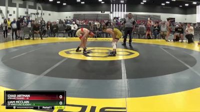 100 lbs Placement Matches (8 Team) - Liam McClain, CP Wrestling Academy vs Chad Artman, Steller Trained