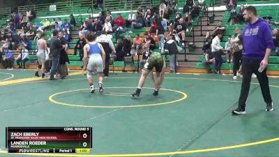 150 lbs Cons. Round 5 - Zach Eberly, St. FrancisDe Sales High School vs Landen Roeder, Monroeville