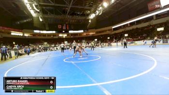 98 lbs Cons. Round 4 - Caidyn Arch, Payson Wrestling vs Arturo Rangel, Dominate Club Wrestling