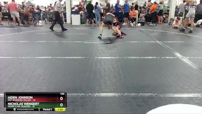 120 lbs Round 1 (6 Team) - Nicholas Wengert, Moser`s Mat Monster vs Aiden Johnson, Mat Warriors Yellow