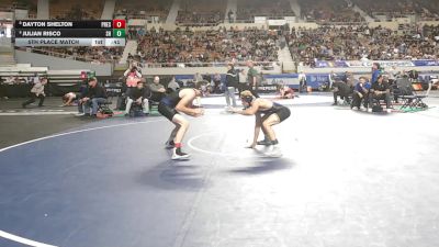 140-D3 5th Place Match - Julian Risco, Sahuarita High School vs Dayton Shelton, Prescott High School