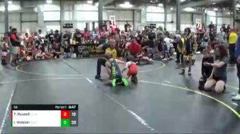 56 lbs Finals (8 Team) - Ian Webber, The Funky Singlets Teal vs Tate Russell, Steel Valley