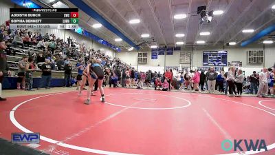 110 lbs Rr Rnd 2 - Addisyn Bunch, Claremore Wrestling Club vs Sophia Bennett, Lady Outlaw Wrestling Academy