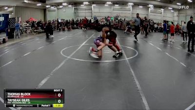 100 lbs Round 1 (8 Team) - Thomas Block, Killer Elite vs Taysean Giles, Mat Assassins Red