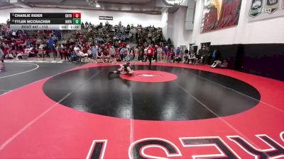 113 lbs Quarterfinal - Charlie Rider, Cherokee Trail vs Tyler McCracken, Holy Family