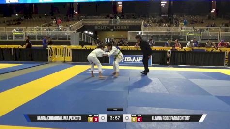 Alaina Rose Farafontoff vs Maria Eduarda Lima Peixoto 2025 Pan Kids Jiu-Jitsu IBJJF Championship