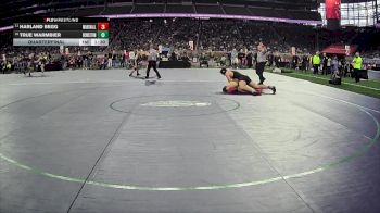 D2-285 lbs Quarterfinal - True Warmbier, Bay City Western HS vs Harland Begg, Marshall HS