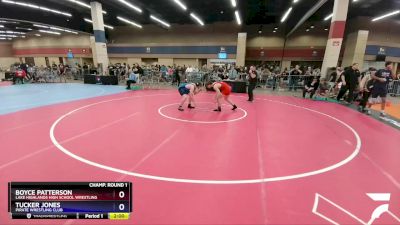 150 lbs Champ. Round 1 - Boyce Patterson, Lake Highlands High School Wrestling vs Tucker Jones, Pirate Wrestling Club