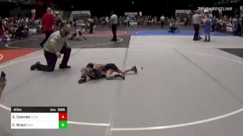 40 lbs Quarterfinal - Drake Cooreman, Wabasso vs Annabelle Medina, Unattached