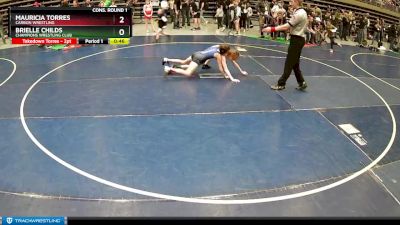 70-74 lbs Cons. Round 1 - Mauricia Torres, Carbon Wrestling vs Brielle Childs, Champions Wrestling Club