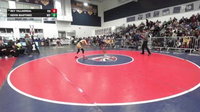 106 lbs Cons. Round 3 - Rey Villarreal, Peninsula vs Kevin Martinez, Western
