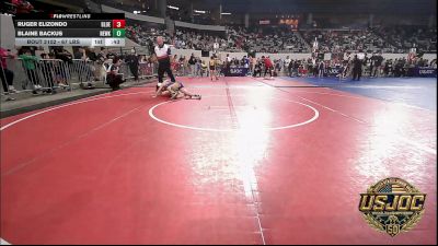 67 lbs Consolation - Ruger Elizondo, Blue Devil Wrestling vs Blaine Backus, Newkirk Takedown Club