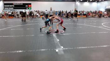 90 lbs Round 1 - Kaleb Watts, Bison Takedown Club vs Cruz Evans, Florida Rage