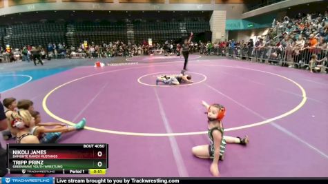 50-54 lbs Round 1 - Nikoli James, Damonte Ranch Mustangs vs Tripp Prinz, Greenwave Youth Wrestling