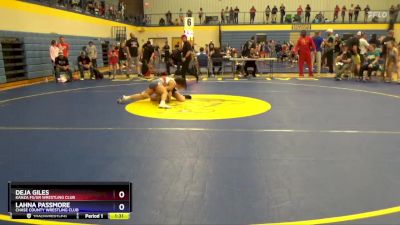 108 lbs Round 5 - Deja Giles, Kanza FS/GR Wrestling Club vs Lahna Passmore, Chase County Wrestling Club