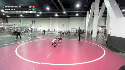 50 lbs Consolation - Bryson Gonzalez, Victory WC-Central WA vs Elijah Beck, Top Rank Hammers