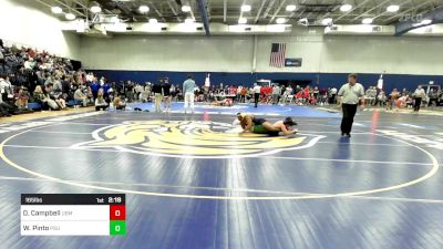 165 lbs Consi Of 16 #1 - Demar Campbell, Southern Maine vs William Pinto, Plymouth