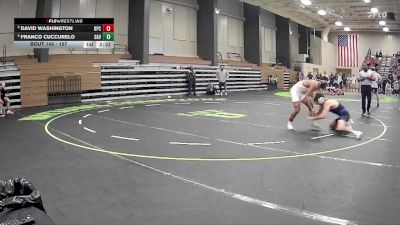 157 lbs Cons. Round 3 - Franco Cuccurelo, St. Andrews University vs David Washington, Brewton-Parker College