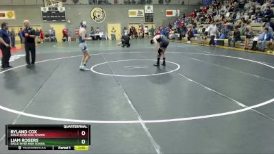 130 lbs Quarterfinal - Liam Rogers, Eagle River High School vs Ryland Cox, Eagle River High School