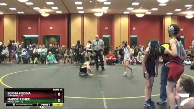 76 lbs Round 4 (6 Team) - Maddie Remer, MN ALL Star vs Sophia Medina, Team NBWC