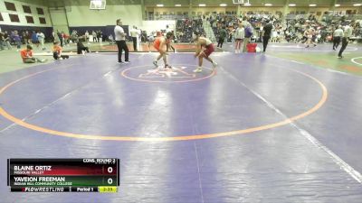 149 lbs Cons. Round 2 - Blaine Ortiz, Missouri Valley vs Yaveion Freeman, Indian Hill Community College
