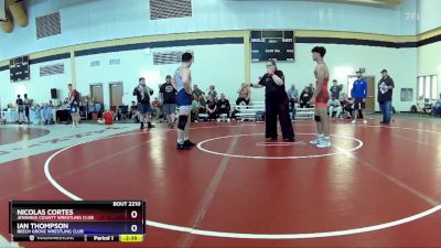 175 lbs Cons. Round 3 - Nicolas Cortes, Jennings County Wrestling Club vs Ian Thompson, Beech Grove Wrestling Club