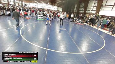 120 lbs Semifinal - Drayger Cloward, Uintah vs Max Wiberg, Bear River