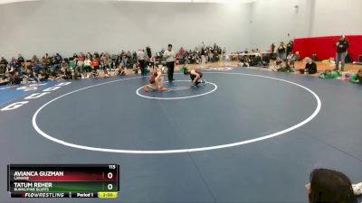 115 lbs Quarterfinal - Avianca Guzman, Laramie vs Tatum Reher, Burns/Pine Bluffs