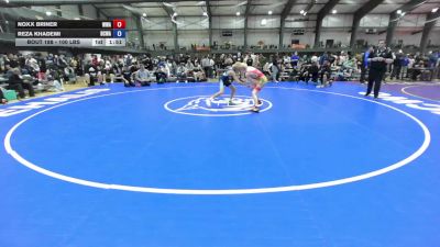 100 lbs Cons. Rd Of 16 - Noxx Briner, Whatcom Wrestling Academy vs Reza Khademi, DCWA