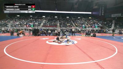 3A-113 lbs Quarterfinal - Brennen Clark, Mountain View vs Bryson Lopez, Wheatland
