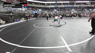 115 lbs Consi Of 8 #2 - Andrew Sonnier, Rebel Wrestling vs Tanner Bolt, Trailhands Wrestling Club