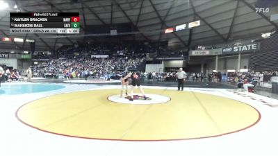 Girls 2A 170 lbs Champ. Round 2 - Makenzie Ball, Eatonville (Girls) vs Kaitlen Bracken, Marysville Pilchuck (Girls)