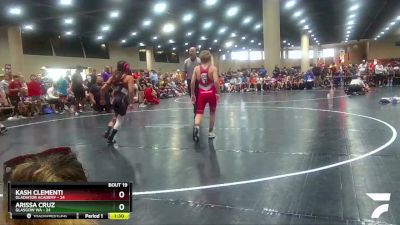 85 lbs Semis & Wb (16 Team) - Kash Clementi, Gladiator Academy vs Arissa Cruz, Glasgow WA