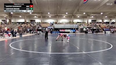 Girls 100 lbs Semifinal - Addyson Brown, McGavock High School vs Easton Dadiomoff, Montgomery Central High School