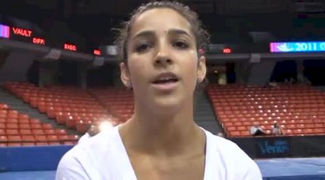 Aly Raisman Before Classic and the Debut of a Big Tumbling Pass