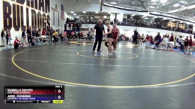 131 lbs Cons. Round 2 - Isabella Devito, Lock Haven University vs Ariel Manning, University Of Mount Union