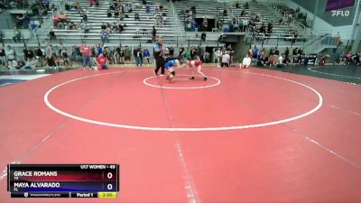 49 lbs Quarterfinal - Grace Romans, TX vs Maya Alvarado, FL