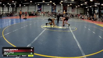 115 lbs Rd# 6- 9:00am Saturday Final Pool - Cruz Little, POWA vs Drake Sheffield, Dynasty Black