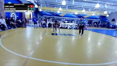 126 lbs Placement (16 Team) - Luke Ladle, Team First Strike WC vs Justo Medina, Wild Horse Riders