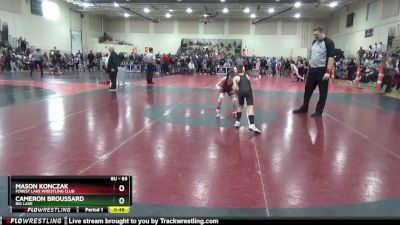 65 lbs Quarterfinal - Cameron Broussard, Big Lake vs Mason Konczak, Forest Lake Wrestling Club