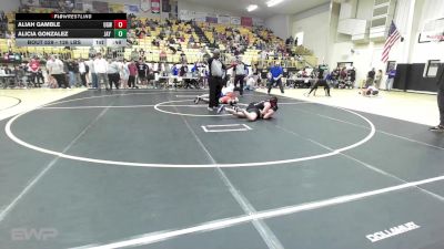 126 lbs Round Of 16 - Aliah Gamble, Union Girls JH vs Alicia Gonzalez, Jay Junior High